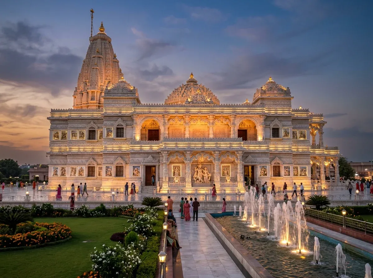 Prem Mandir and Banke Bihari in Vrindavan