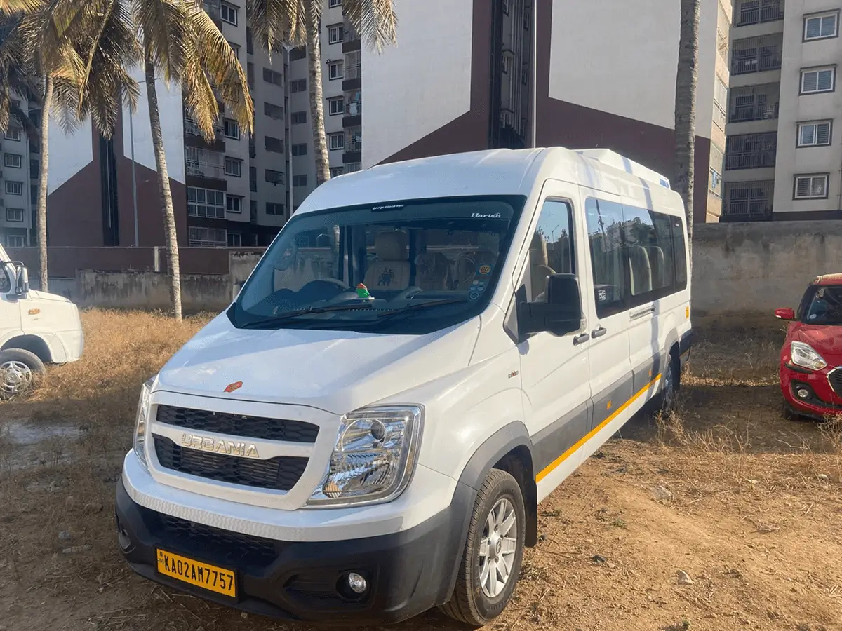 Force Urbania 16 seater interior - Premium group travel Bangalore