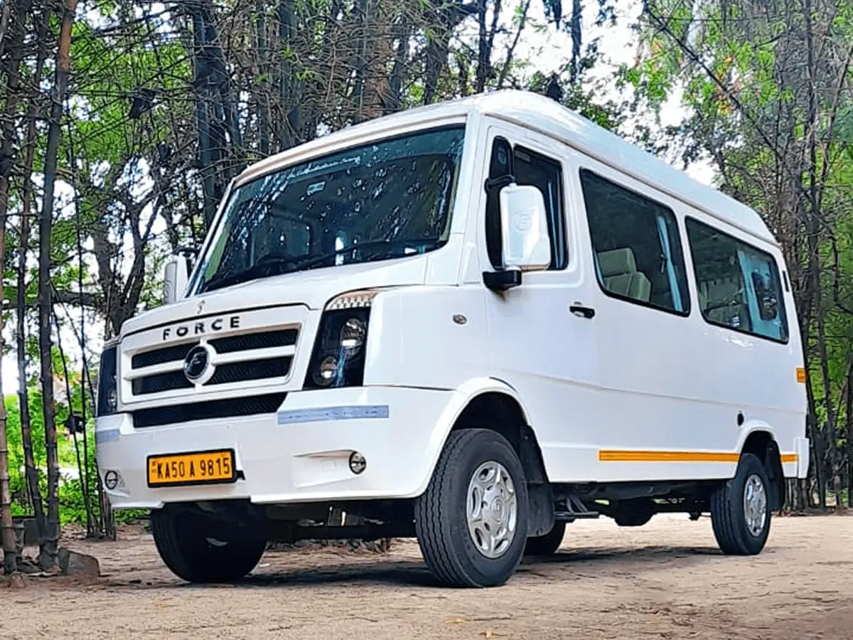 10 seater luxury Tempo Traveller with Maharaja pushback seats - Khushi Travels Bangalore