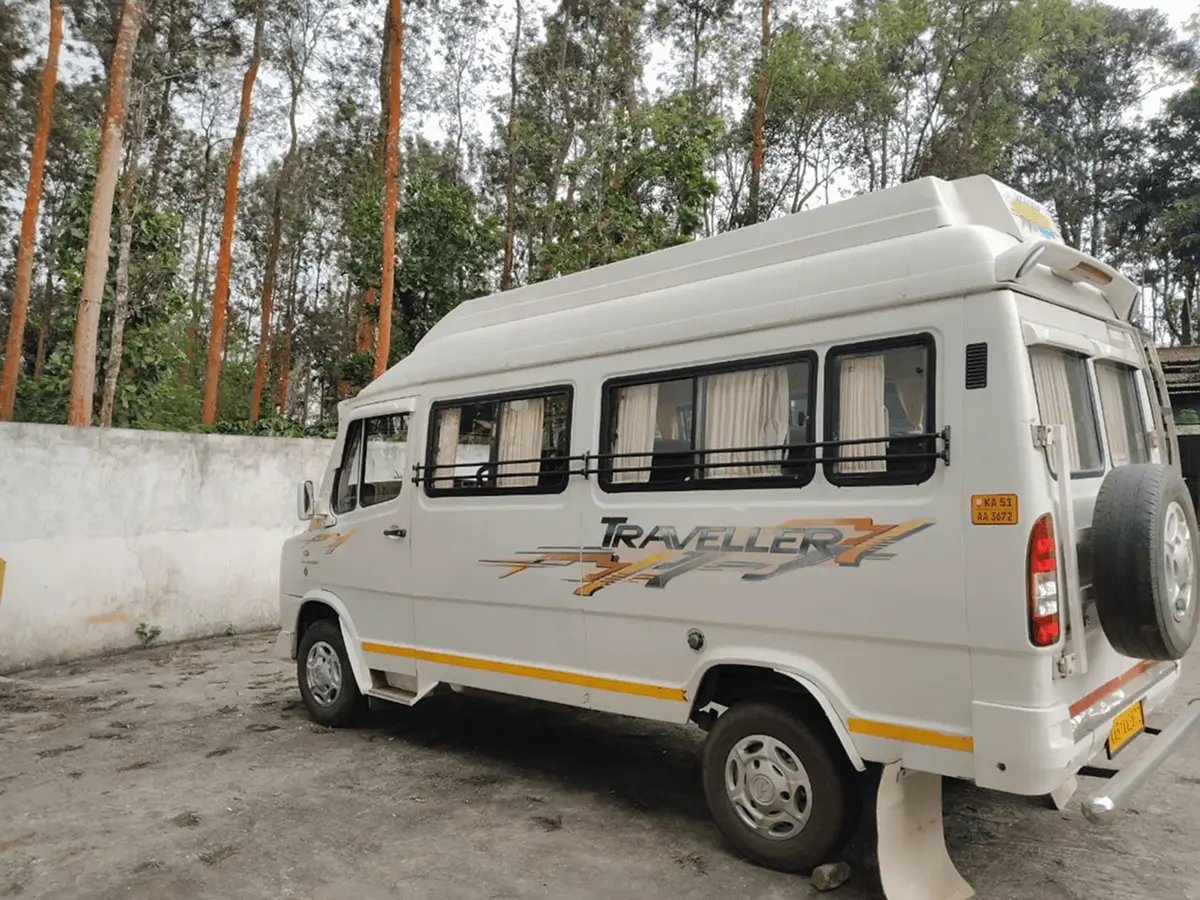 Luxury Tempo Traveller interior with premium seating - Bangalore rentals