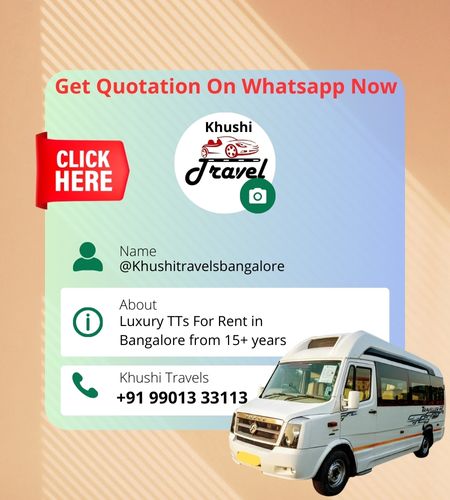 whatsapp for quotation on Luxury Tempo Traveller, SUV, sedan , car for rent in Kr puram Bangalore