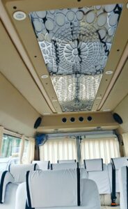 luxury tempo traveller for rent interior look bangalore